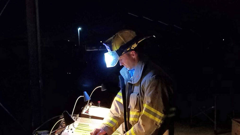 John O'Brien/Special to the Pahrump Valley Times Zambelli Fireworks pyrotechnician Eddie O'Brie ...