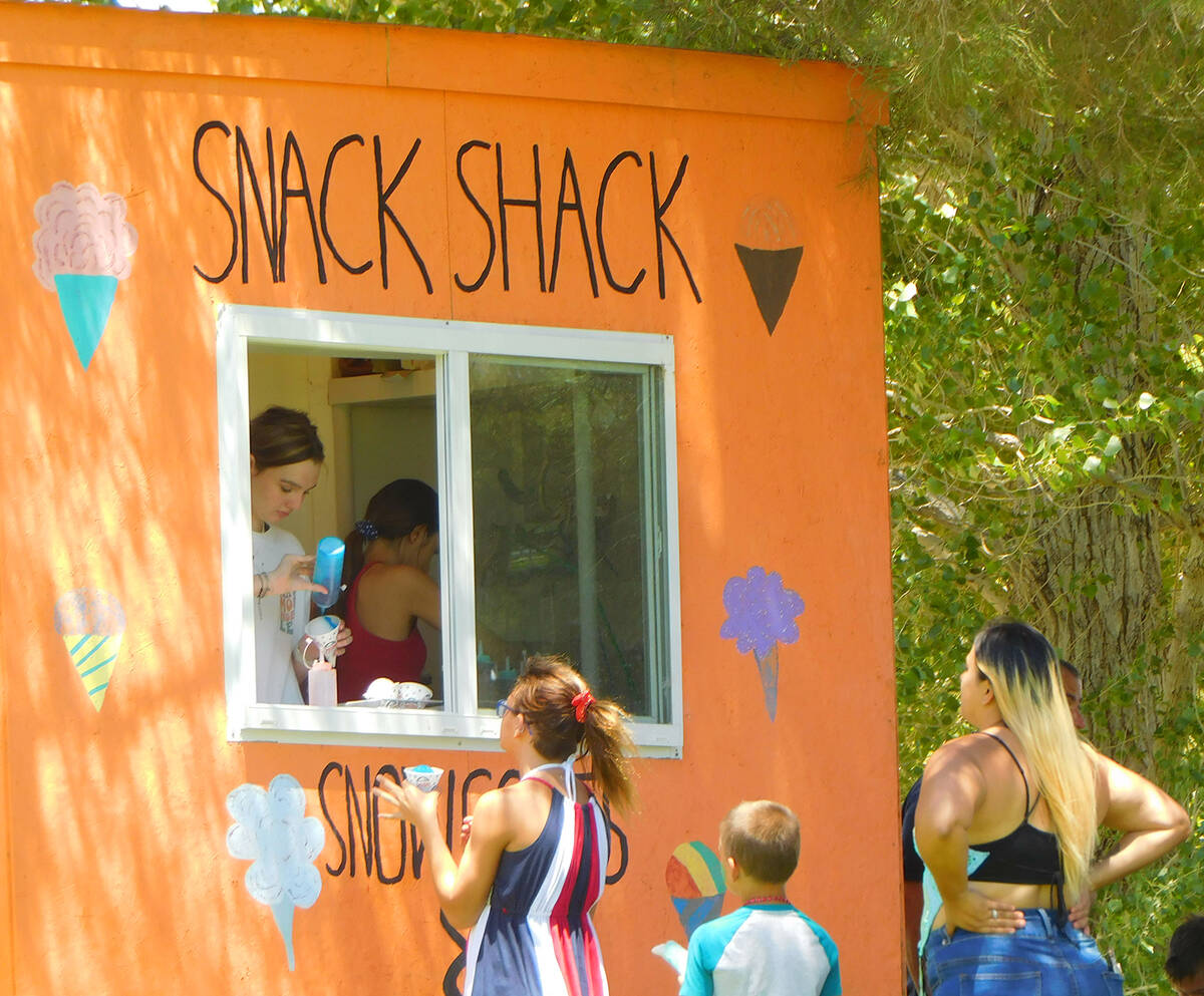 Robin Hebrock/Pahrump Valley Times The Snow Shack was set up at the Family Fun Celebration, ser ...