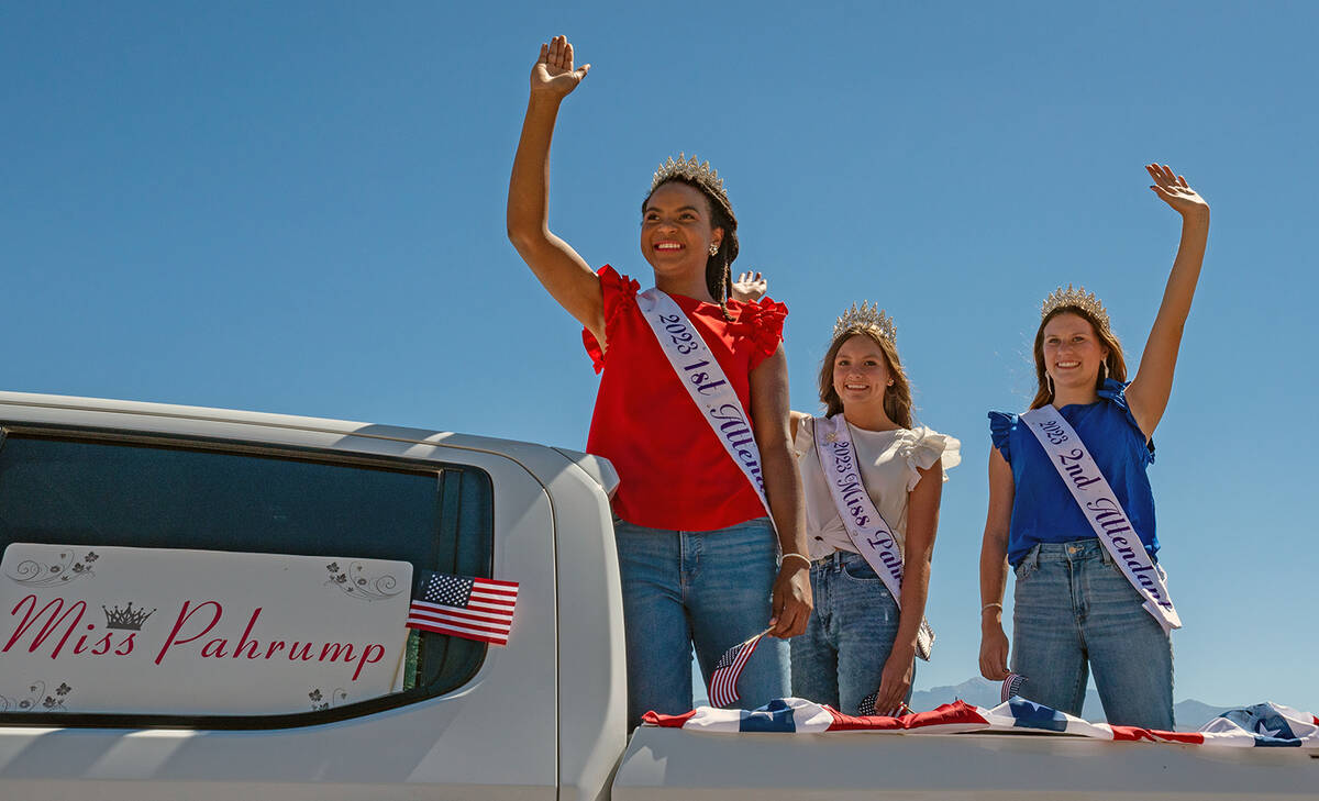 John Clausen/Pahrump Valley Times 2023 Miss Pahrump Queen Tayela Brown, first attendant Adelaid ...