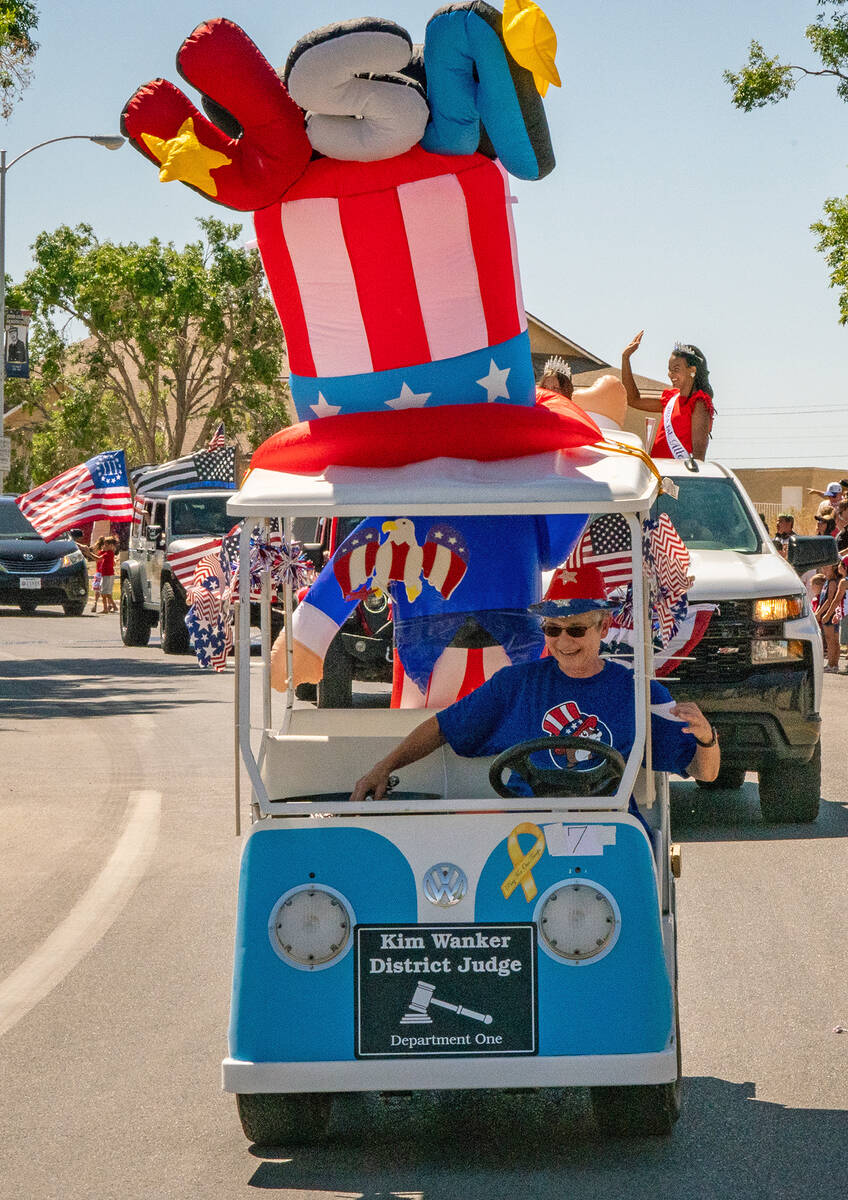 John Clausen/Pahrump Valley Times Fifth Judicial District Judge Kim Wanker's 4th of July Parade ...