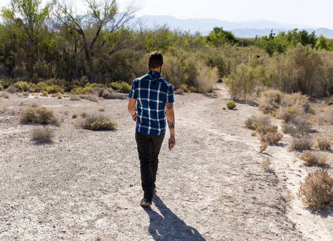 Mason Voehl, executive director of the Amargosa Conservancy, leads a tour of Ash Meadows Nation ...