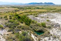 An aerial view of Fairbanks Spring at Ash Meadows National Wildlife Refuge, in the Amargosa Val ...
