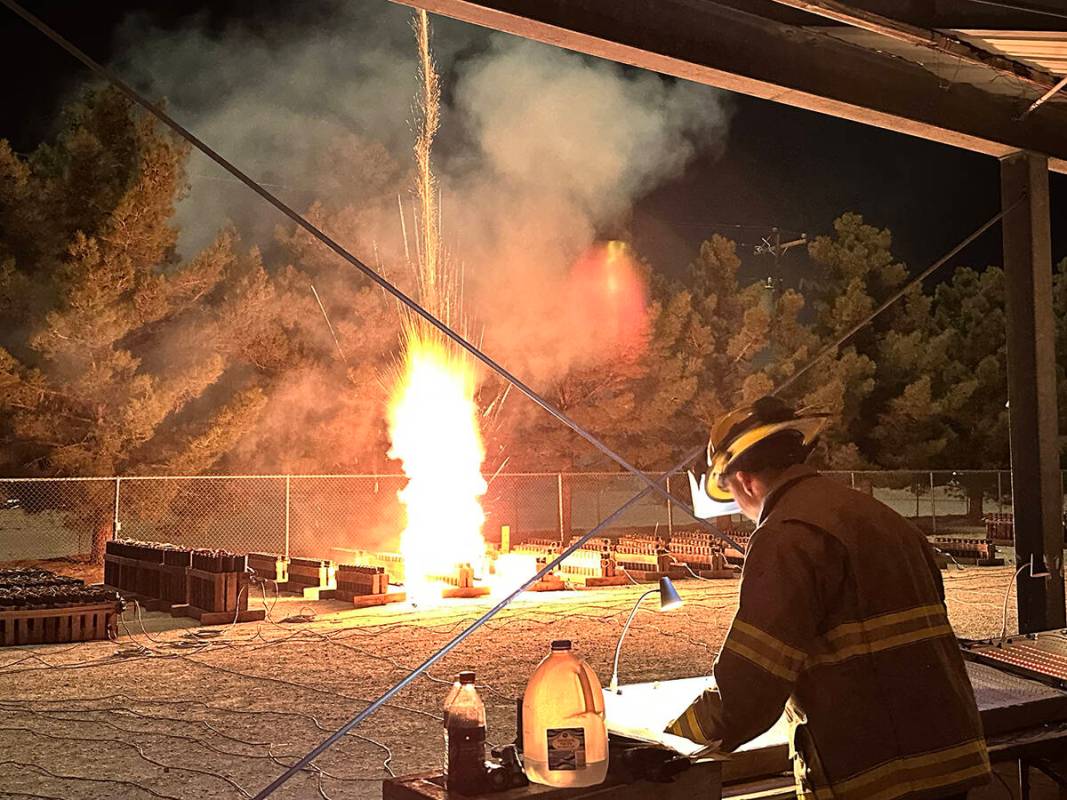 Deanna O'Donnell/Special to the Pahrump Valley Times Zambelli Fireworks Pyrotechnician Eddie O' ...