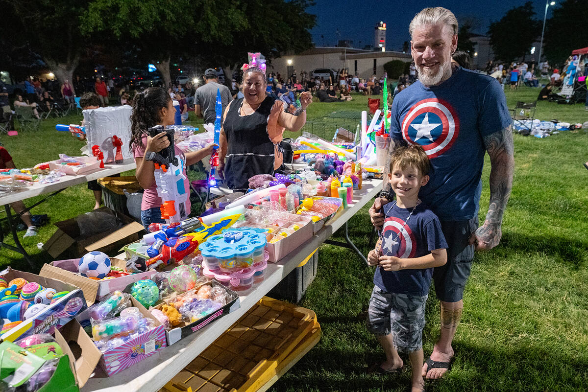 John Clausen/Pahrump Valley Times Prior to the Fireworks Show, attendees were able to purchase ...
