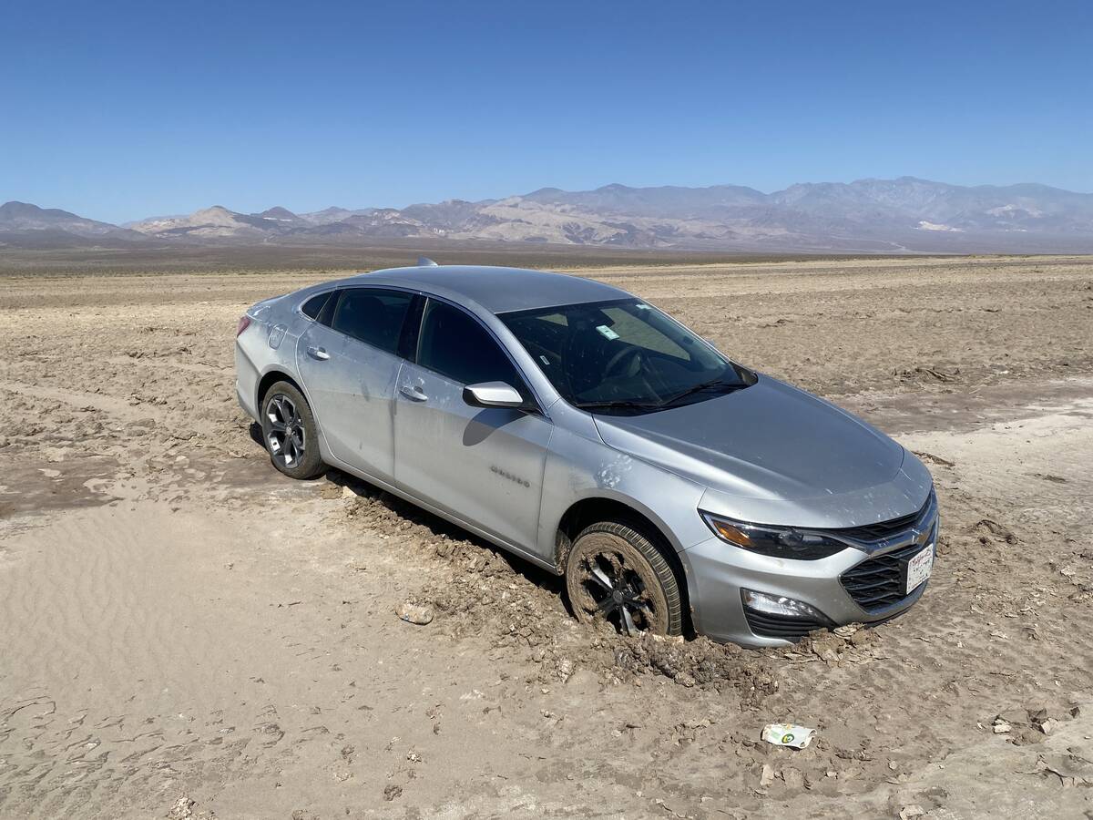 National Parks Service Two Star Towing removed a sedan from the salt flats in Death Valley Nati ...