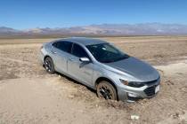 National Parks Service Two Star Towing removed a sedan from the salt flats in Death Valley Nati ...