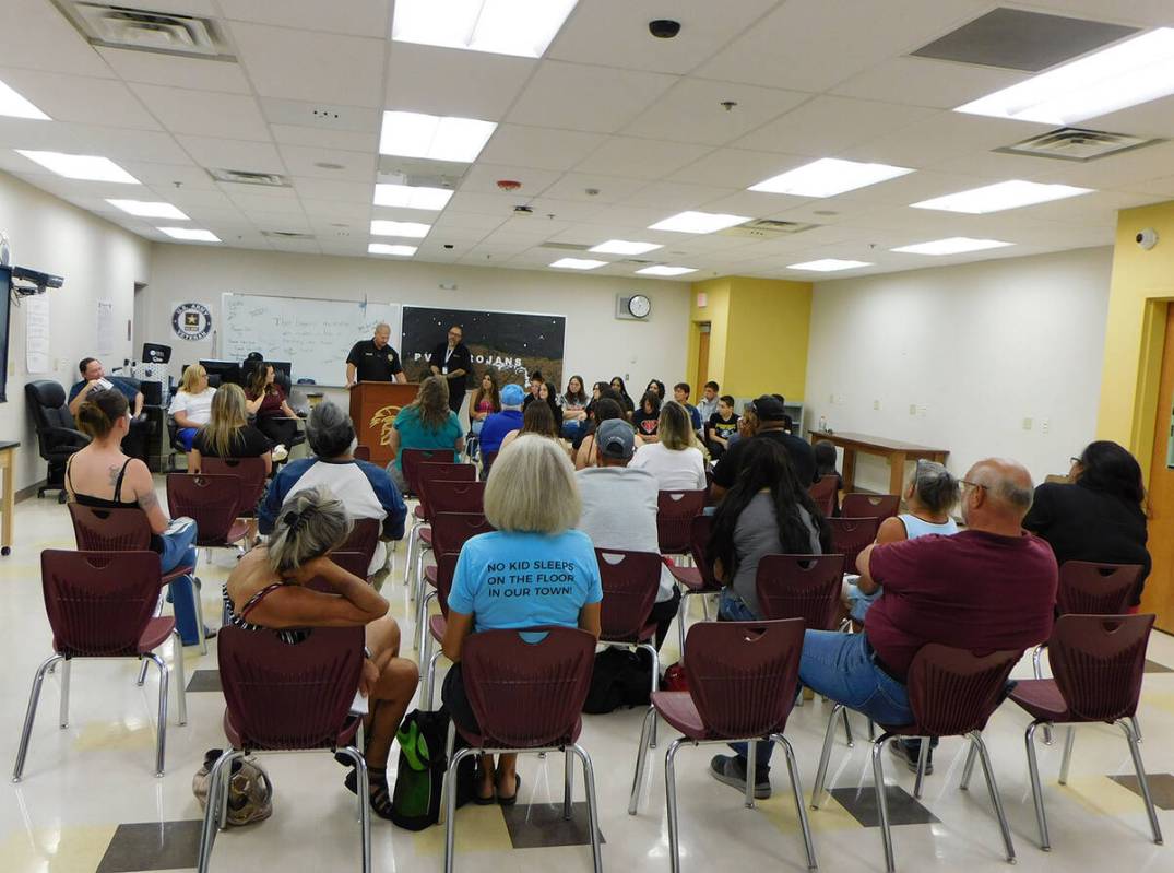 Robin Hebrock/Pahrump Valley Times A sizable crowd of parents and supporters turned out for the ...