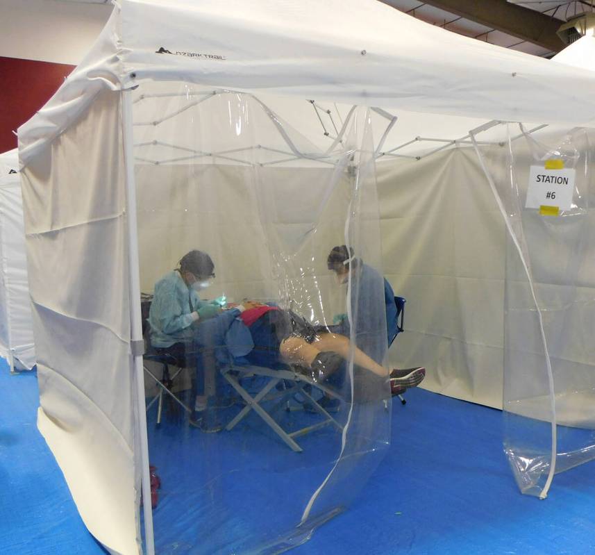 Robin Hebrock/Pahrump Valley Times This file photo shows a RAM patient inside an enclosed denta ...