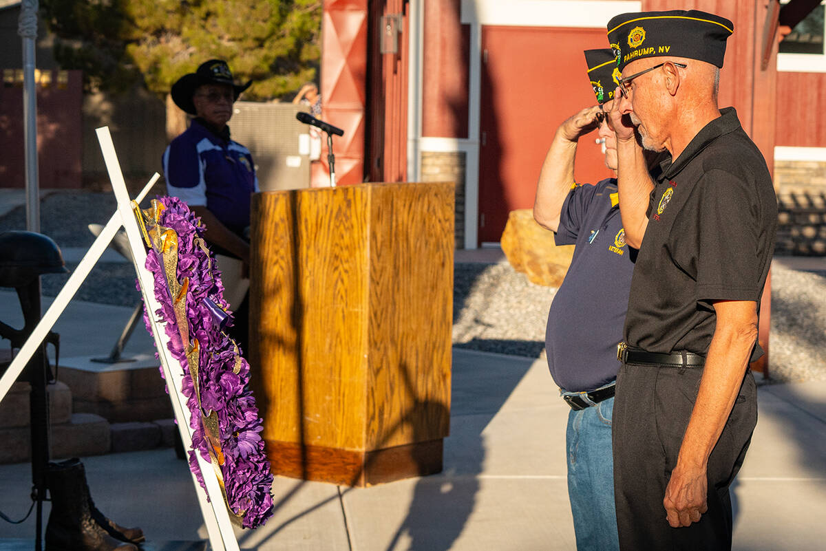 John Clausen/Pahrump Valley Times The Wreath Ceremony was conducted by American Legion 1st Vice ...