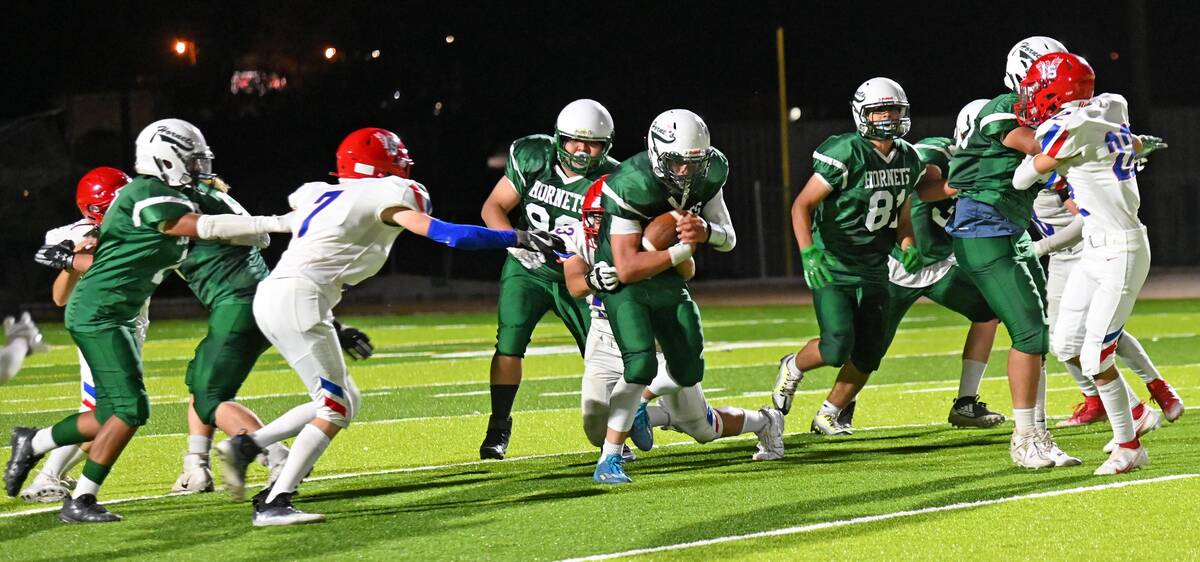 Richard Stephens/Pahrump Valley Times The Beatty Hornets defeated the Indian Springs Thunderbi ...