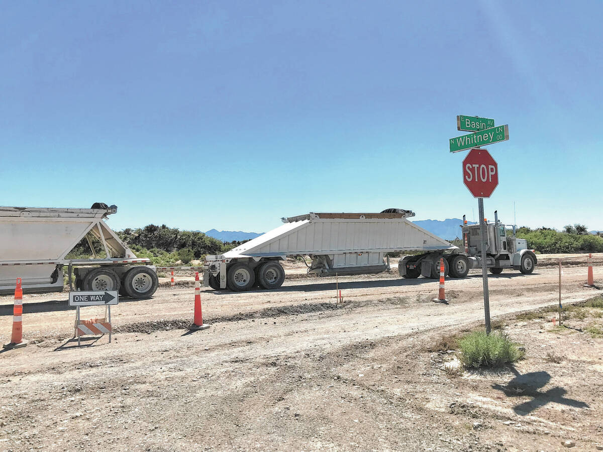 Robin Hebrock/Pahrump Valley Times The upcoming paving will include Basin Avenue from Dahlia St ...