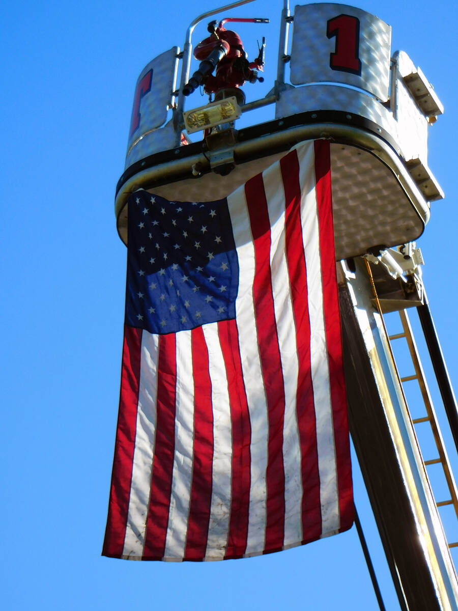 Robin Hebrock/Pahrump Valley Times The U.S. Flag is a beacon of freedom, an icon of the America ...