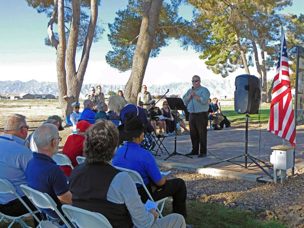 Robin Hebrock/Pahrump Valley Times Pahrump Valley Rotary Club President Jeffrey Dye handled the ...