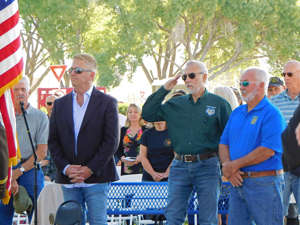 Robin Hebrock/Pahrump Valley Times Pictured left to right are Nye County Commissioner Ron Bosko ...
