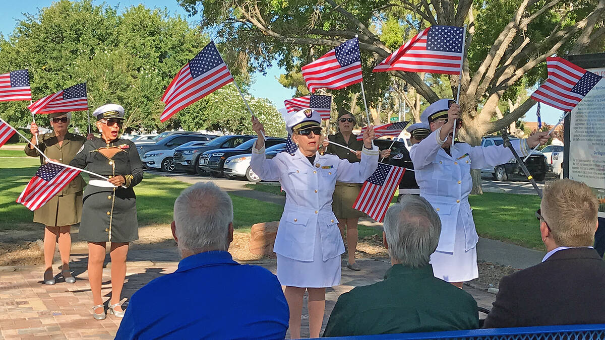 Robin Hebrock/Pahrump Valley Times The Nevada Silver Tappers perform to 'God Bless the USA' dur ...