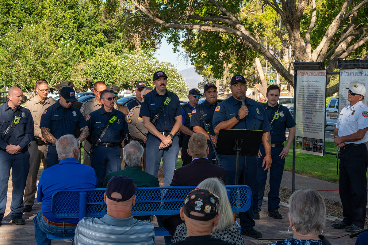 John Clausen/Pahrump Valley Times The Pahrump Valley Rotary Club's Annual 9/11 Memorial Ceremon ...