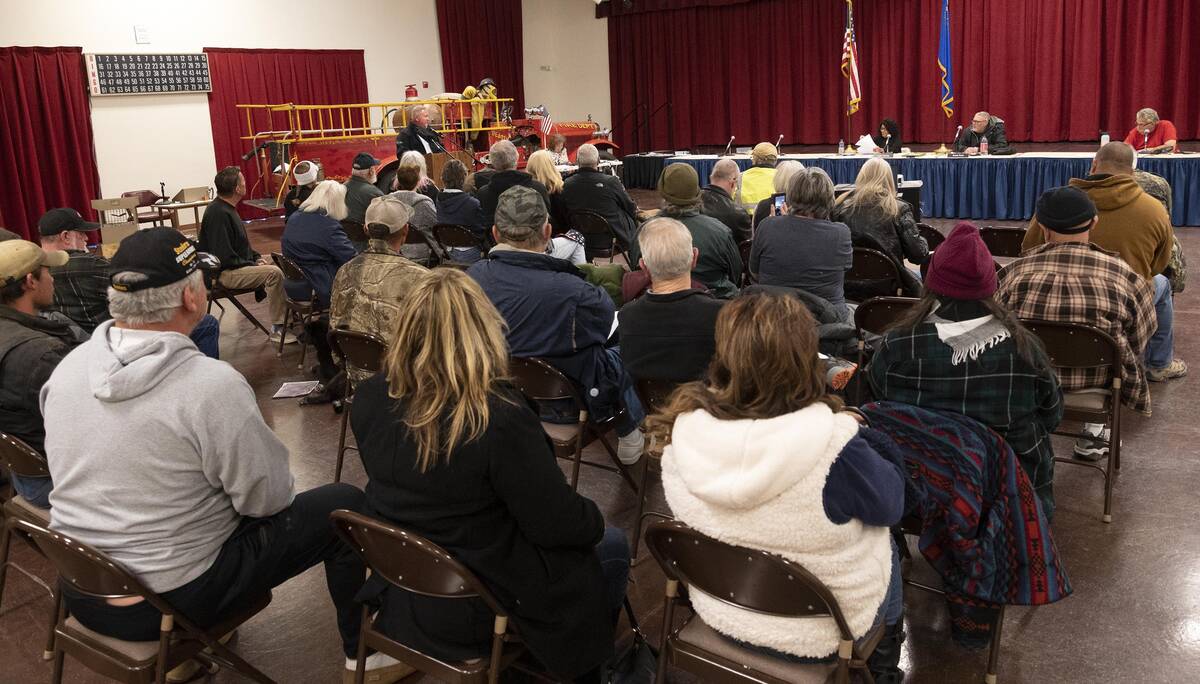 Richard Stephens/Special to the Pahrump Valley Times file A large crowd of Beatty residents att ...