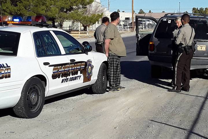 Selwyn Harris/Pahrump Valley Times This file photo shows the Nye County Sheriff's Office conduc ...