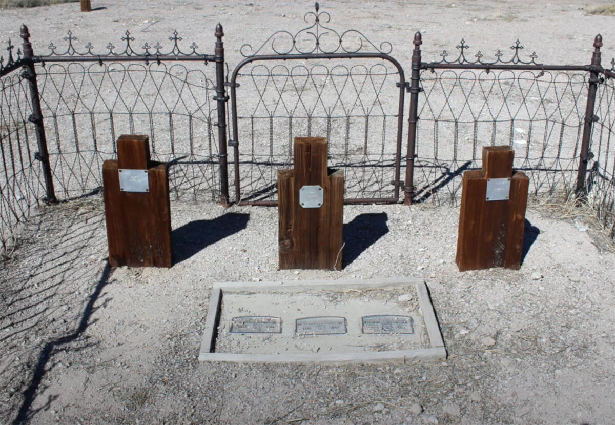 Special to the Pahrump Valley Times These three graves are for the Merten brothers, who all die ...