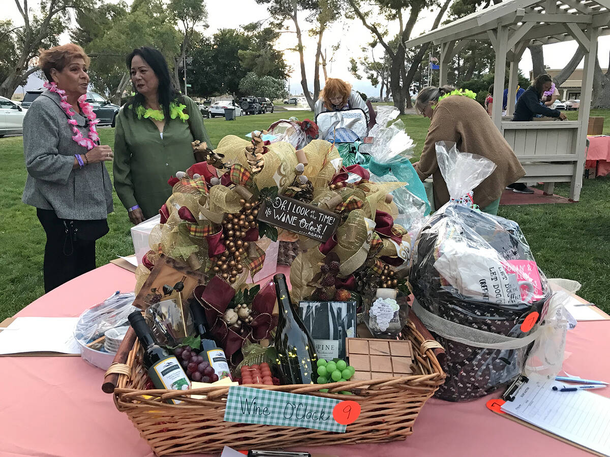 Robin Hebrock/Pahrump Valley Times There were all kinds of themed baskets filled with treats an ...