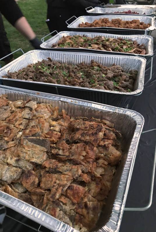 Robin Hebrock/Pahrump Valley Times The ACORN Luau buffet had plenty of tasty items to tempt the ...