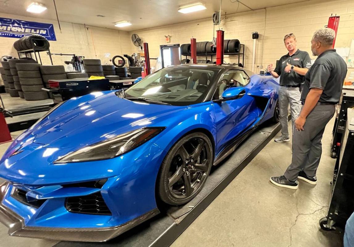 Special to the Pahrump Valley Times Congressman Steven Horsford checks out one of the vehicles ...