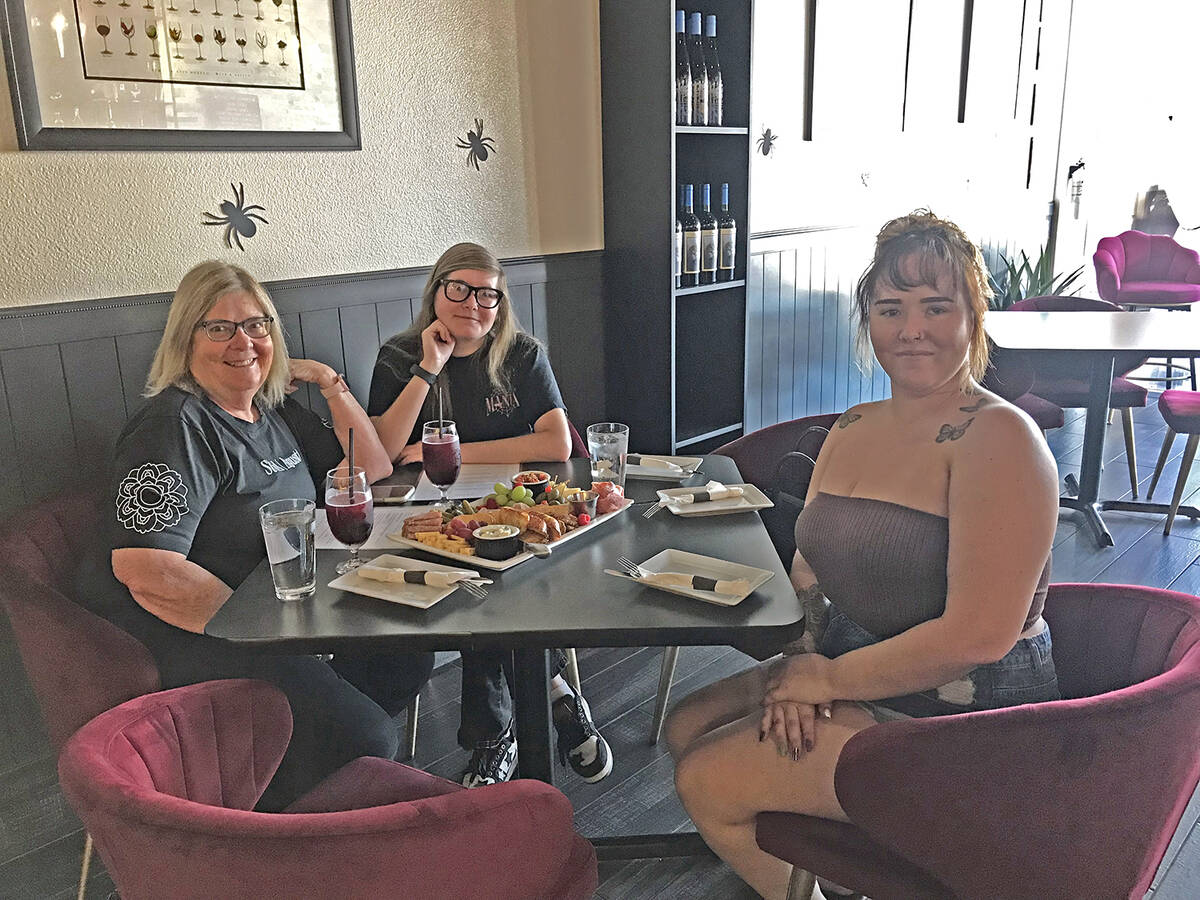 Robin Hebrock/Pahrump Valley Times The Wine Down has already attracted several regular patrons, ...
