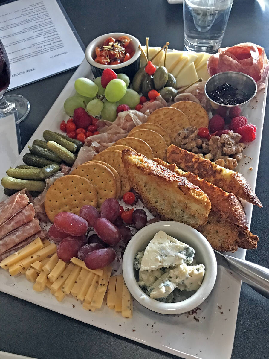 Robin Hebrock/Pahrump Valley Times The Wine Down's menu includes items such as the charcuterie ...