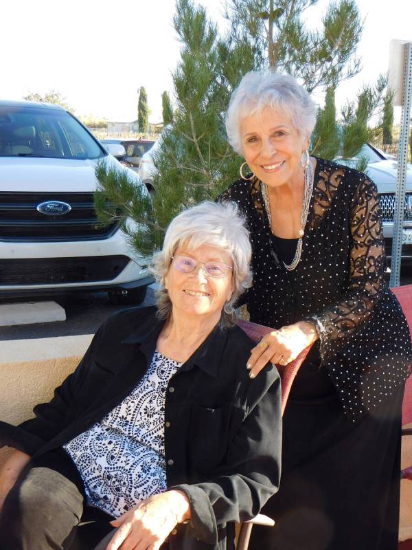 Robin Hebrock/Pahrump Valley Times Willi Baer, right, poses for a quick photo with former Nye C ...