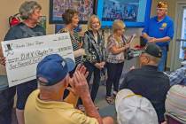 John Clausen/Pahrump Valley Times The Nevada Silver Tappers presented the DAV Chapter #15 with ...