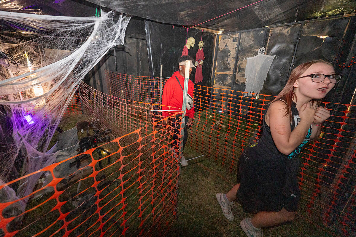 John Clausen/Pahrump Valley Times The haunted house added a touch of scary-good fun to Pumpkin ...