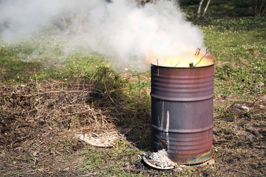 Special to the Pahrump Valley Times Burn barrels are a commonly used tool for opening burning i ...