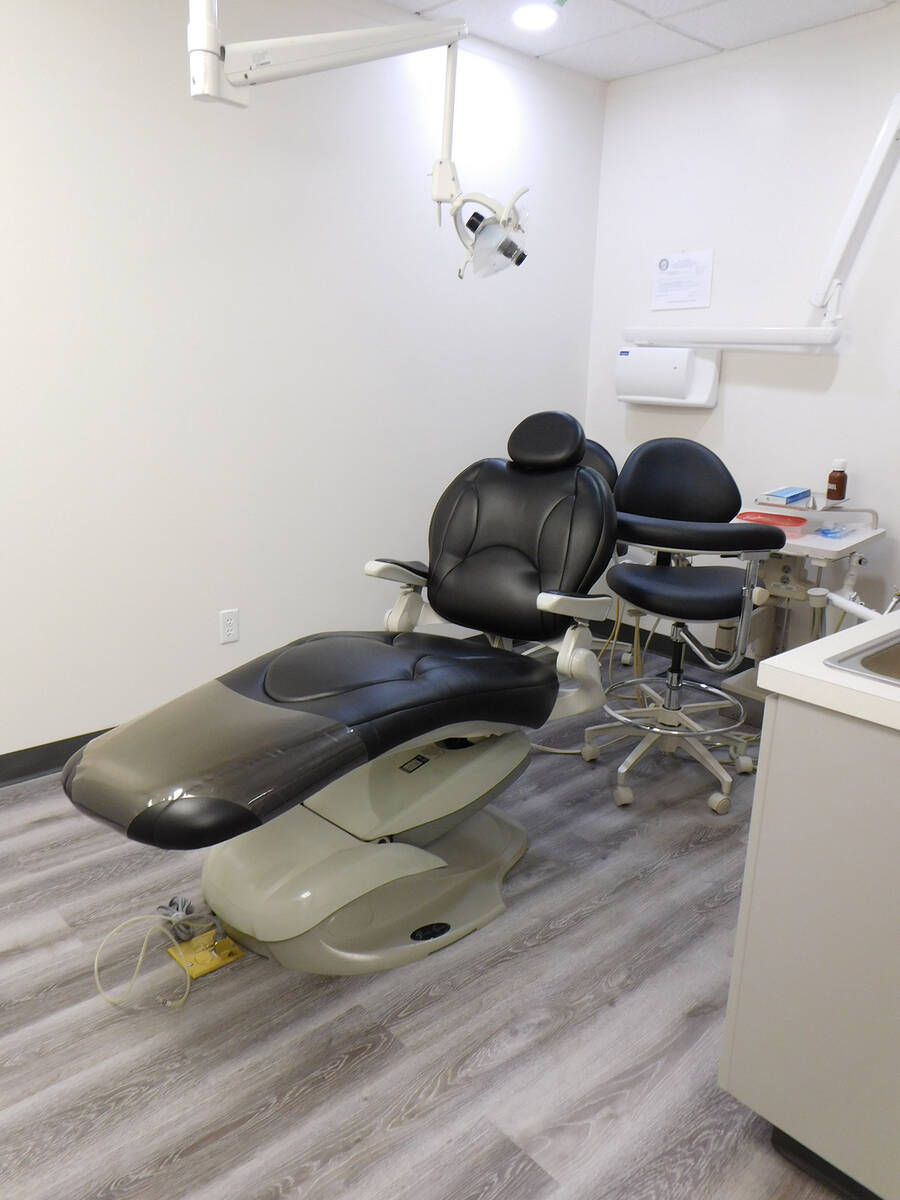 Robin Hebrock/Pahrump Valley Times A dental chair inside the Tonopah Dental Center is pictured ...