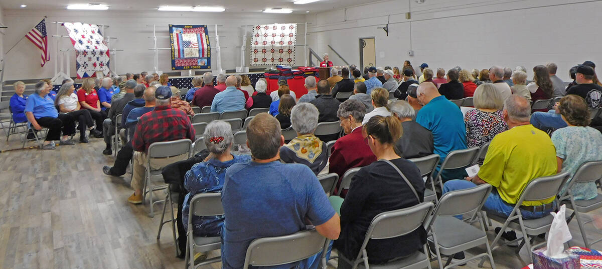Robin Hebrock/Pahrump Valley Times The Nov. 4 Quilts of Valor Presentation Ceremony had quite a ...