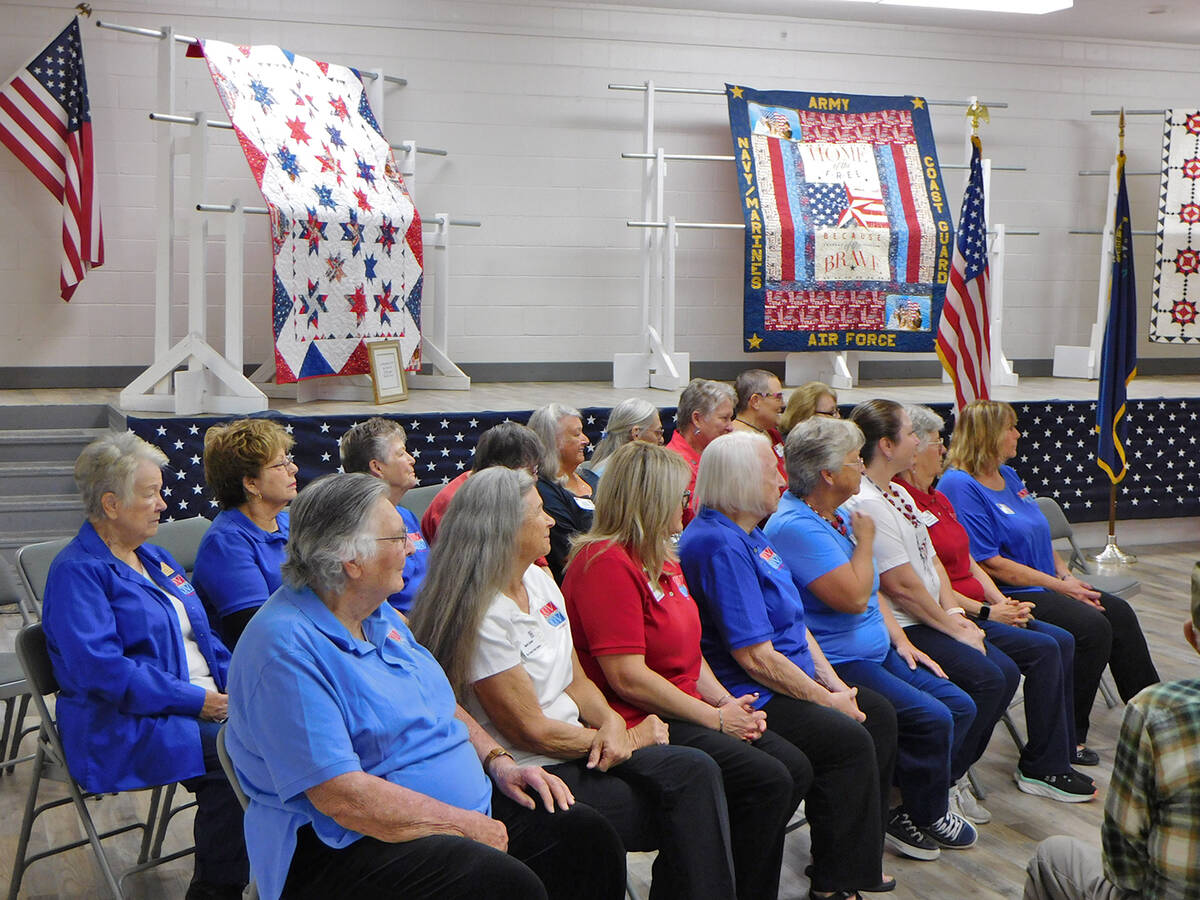 Robin Hebrock/Pahrump Valley Times The Nye County Valor Quilters has more than 30 members now, ...