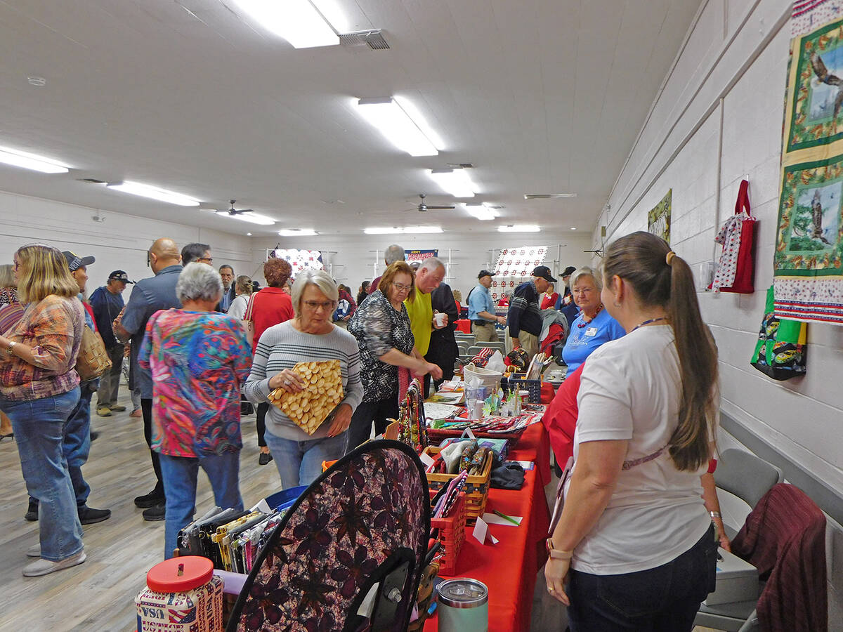 Robin Hebrock/Pahrump Valley Times As a nonprofit, the Nye County Valor Quilters rely on funds ...