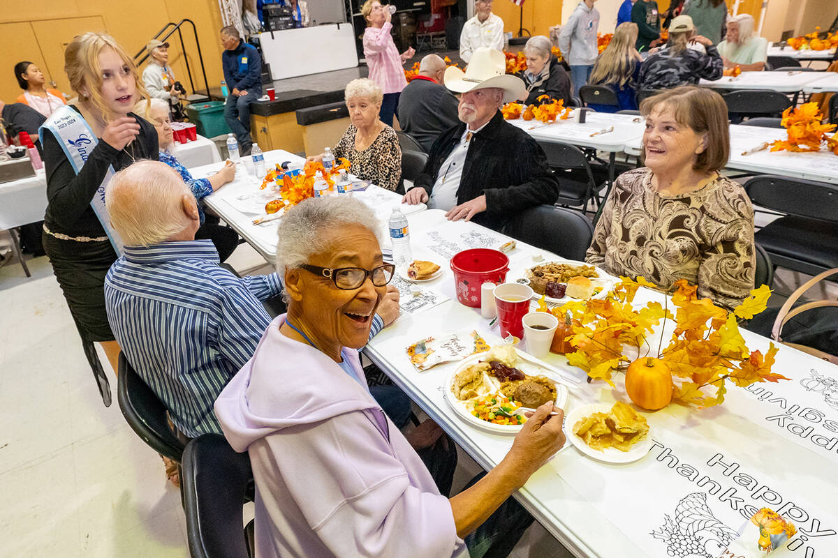 John Clausen/Pahrump Valley Times Area residents were able to enjoy turkey, mashed potatoes, gr ...