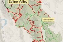 National Park Service Circled areas on this map show the reopened portions of Death Valley Nati ...