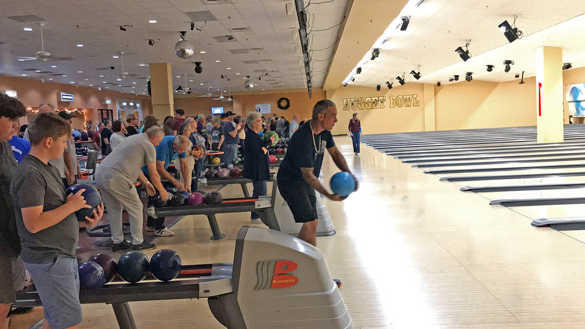 Robin Hebrock/Pahrump Valley Times All 24 lanes at the Nugget Bowl were filled with bowlers dur ...
