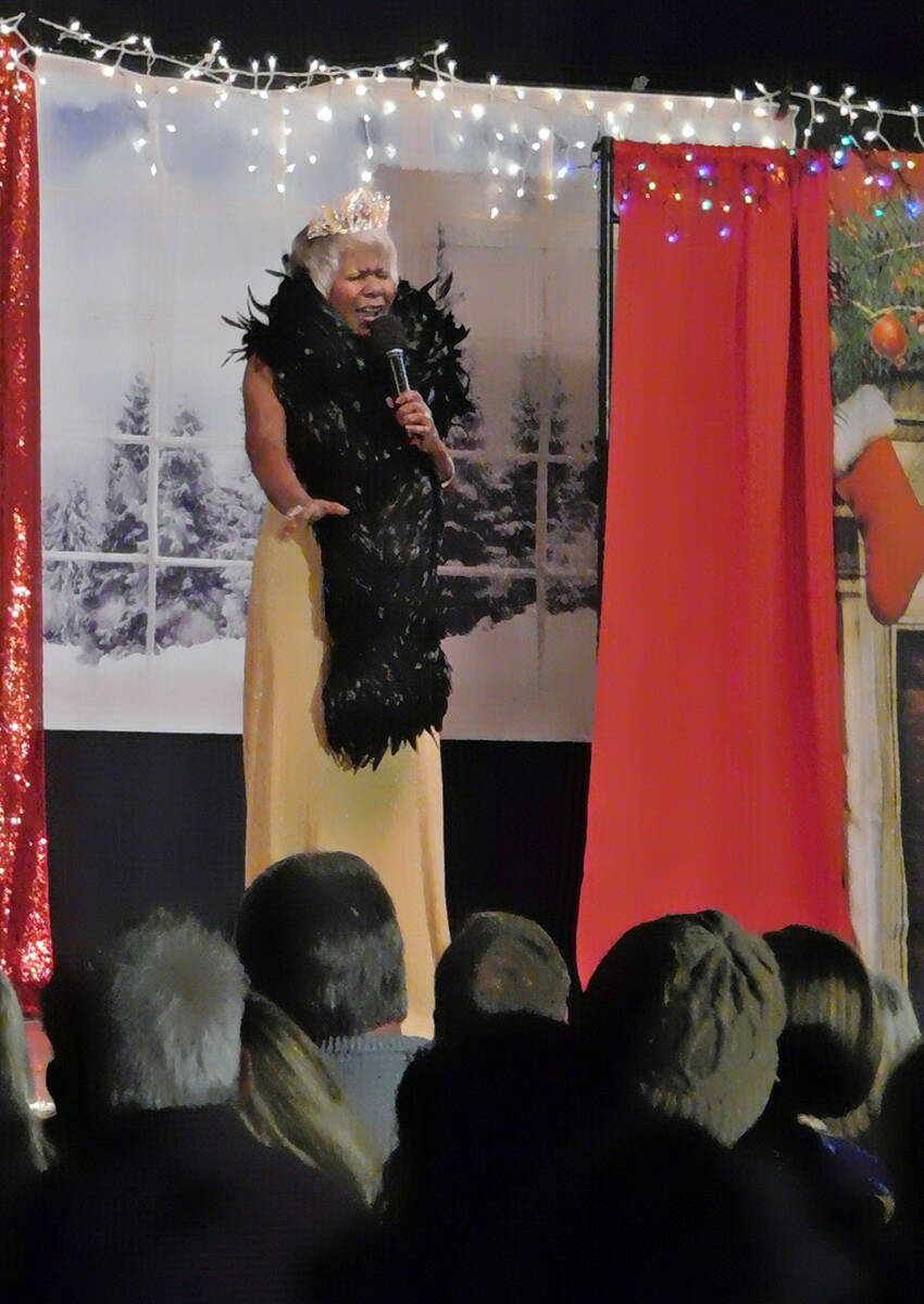 Robin Hebrock/Pahrump Valley Times Ms. Senior Golden Years Queen 2023 Althea P. Jones performs ...