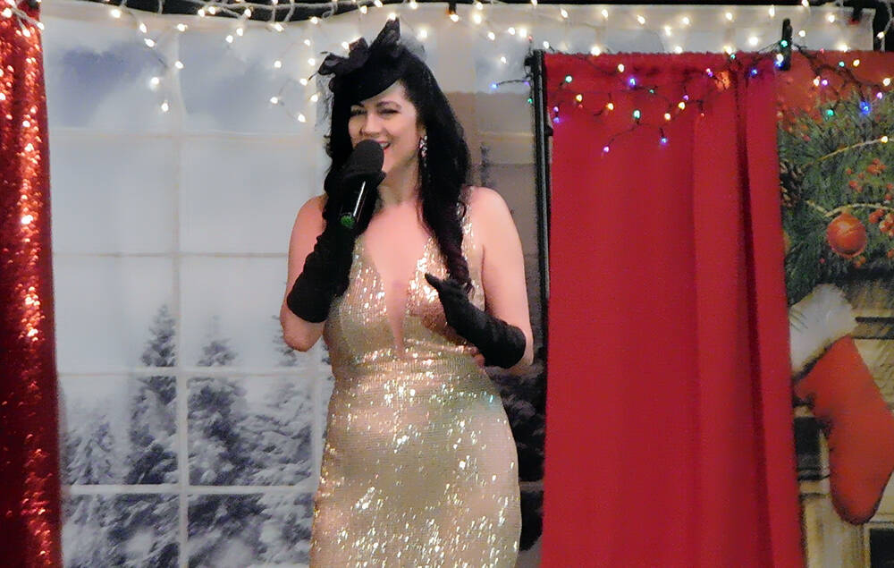 Robin Hebrock/Pahrump Valley Times Local songstress Kai Brant sings "What a Wonderful World" be ...