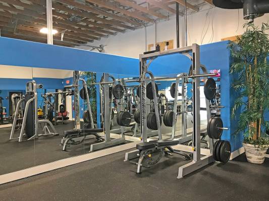 Living Free Gym offers an assortment of fitness equipment. (Robin Hebrock/Pahrump Valley Times)