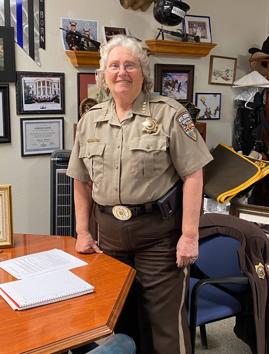 Courtesy Pahrump Life Former Nye County Sheriff Sharon Wehrly died on Thursday, Dec. 16. The tw ...