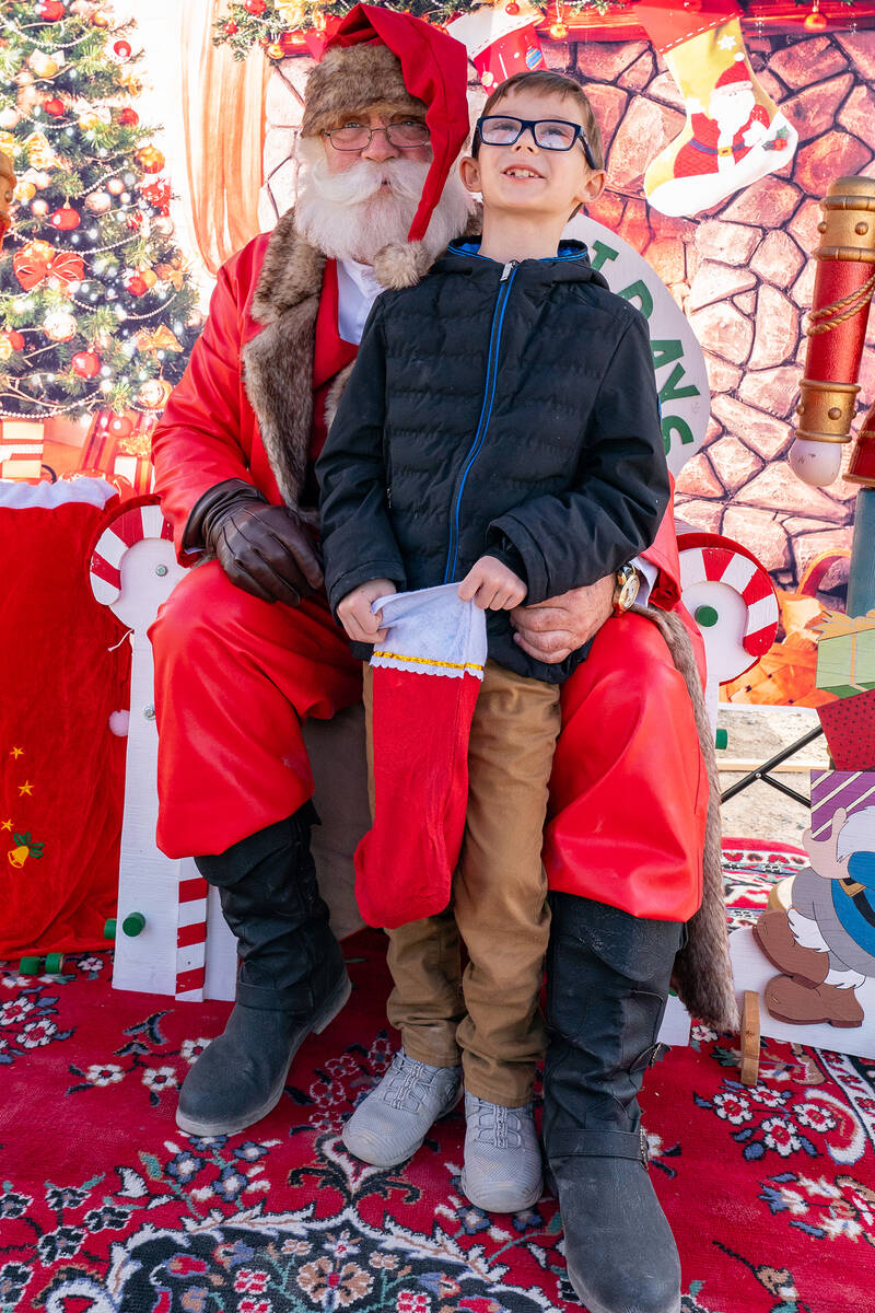 John Clausen/Pahrump Valley Times Santa, the main event winner at Winter Wonder-Slam, took some ...