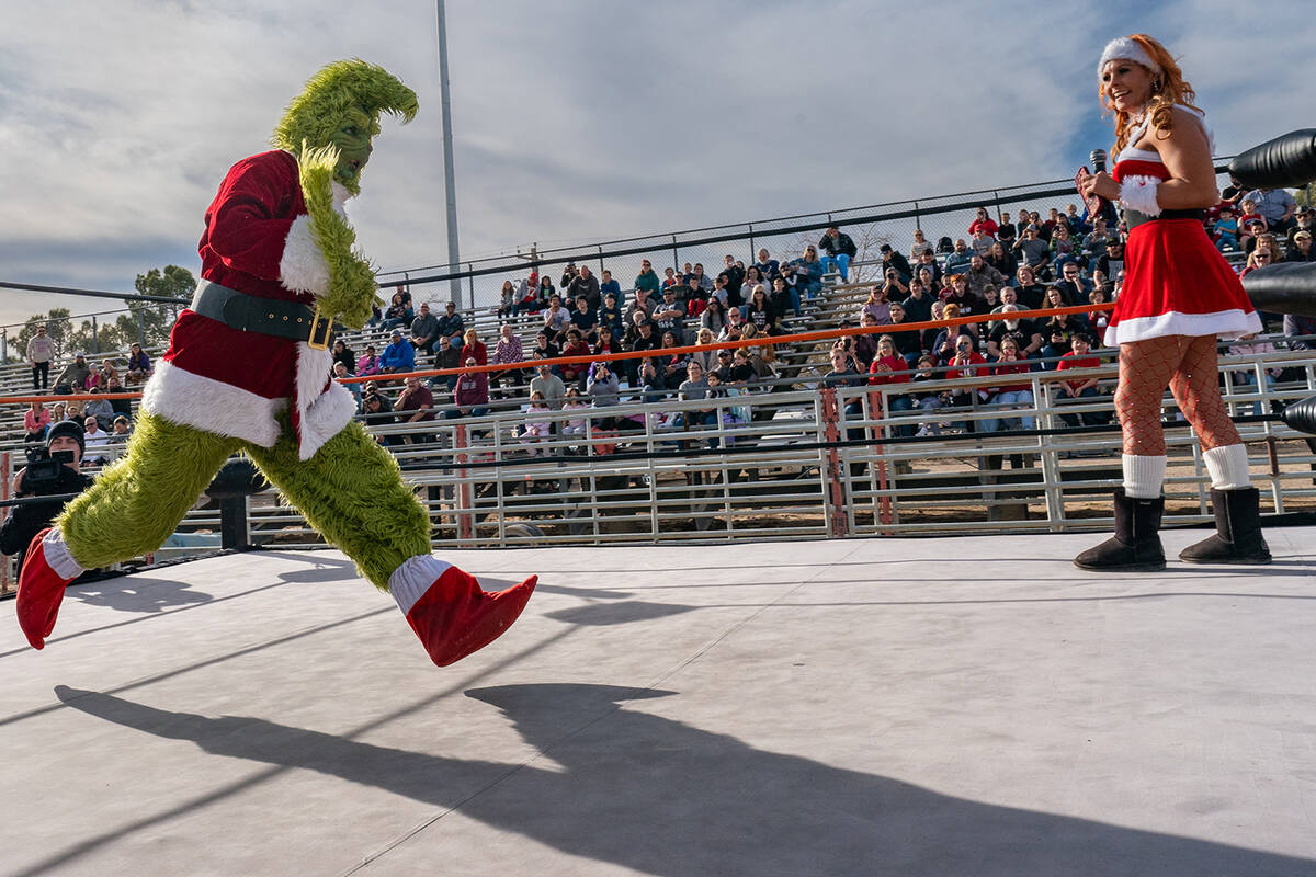 John Clausen/Pahrump Valley Times Even The Grinch and Mrs. Claus got in on the action during Wi ...
