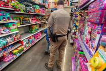 John Clausen/Pahrump Valley Times The Nye County Sheriff's Office hosted Shop with a Cop this m ...