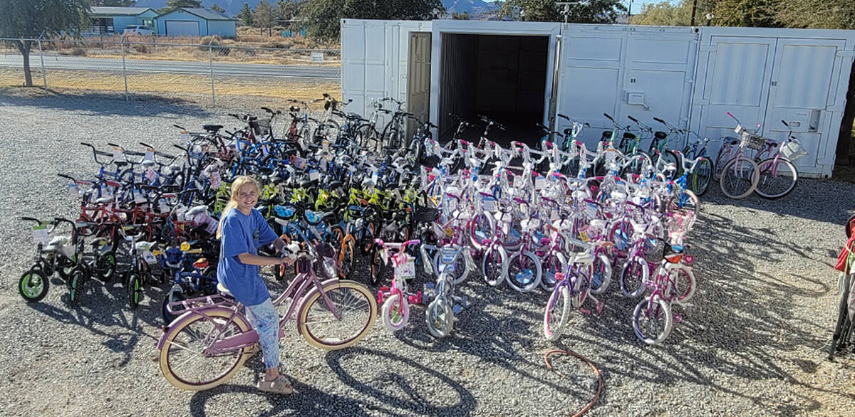 Special to the Pahrump Valley Times The Avery Project raised a total of 165 bikes in 2023, brin ...