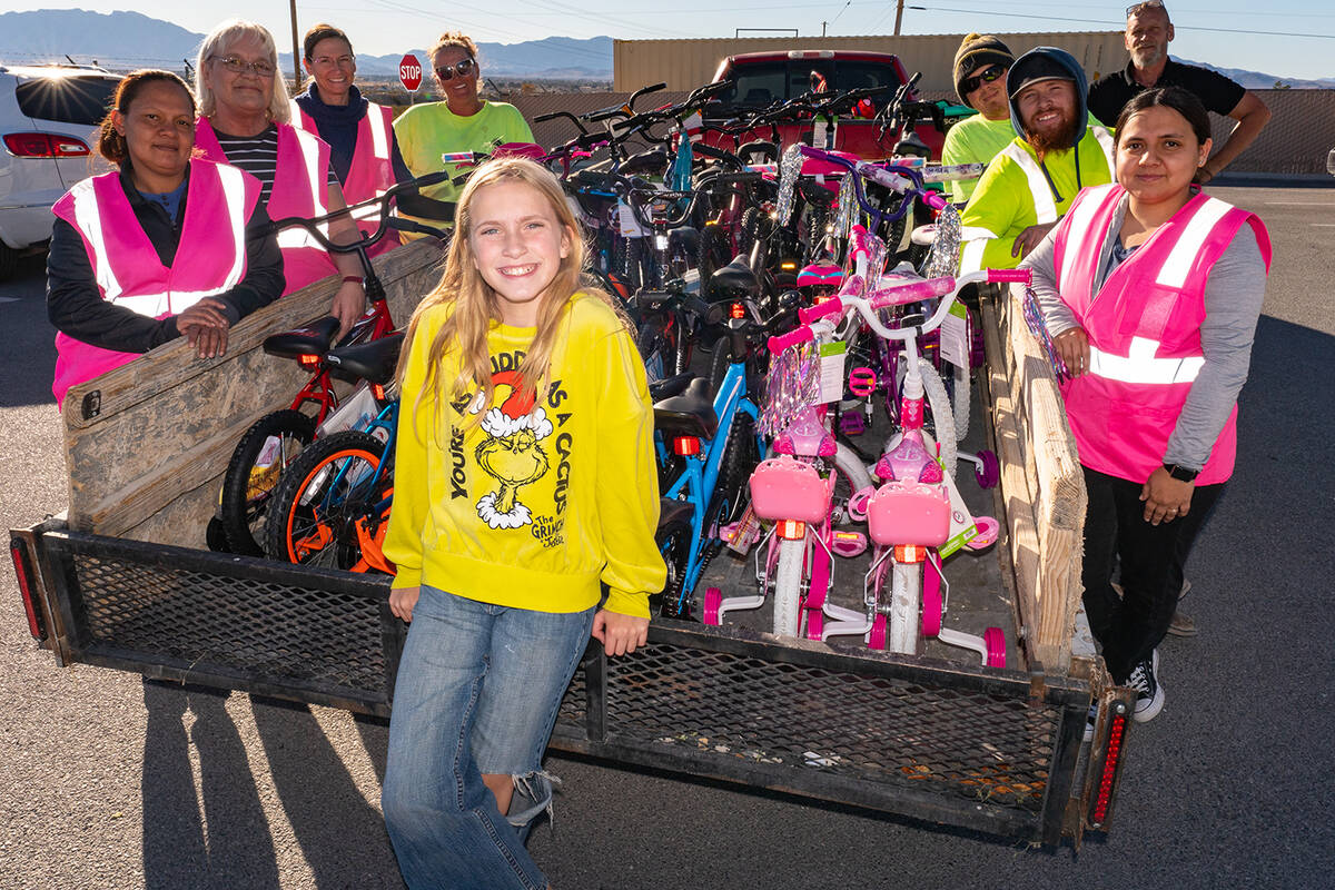 John Clausen/Pahrump Valley Times Many community partners helped with the 4th Annual Bikes for ...