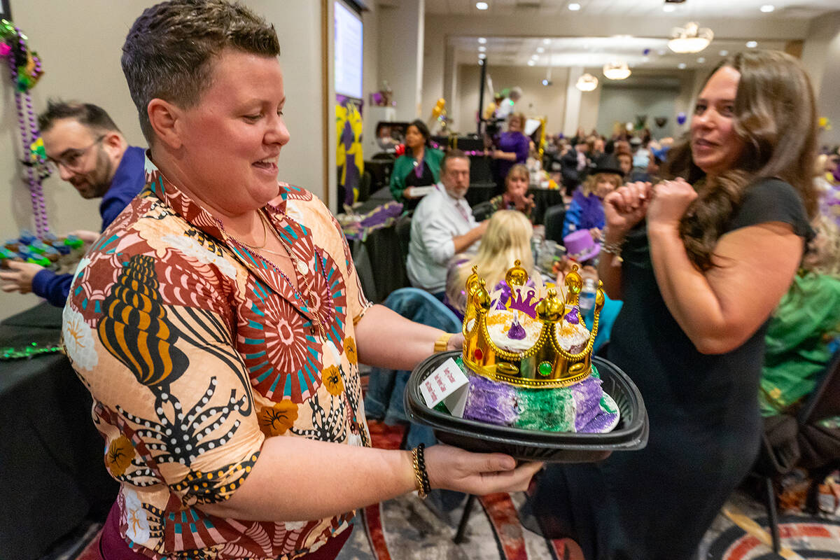 John Clausen/Pahrump Valley Times Mardi Gras included auctions, a raffle and the popular Desser ...