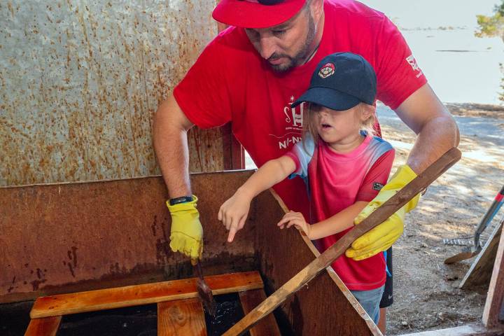 John Clausen/Pahrump Valley Times Volunteers of all ages took part in the Sleep in Heavenly Pea ...